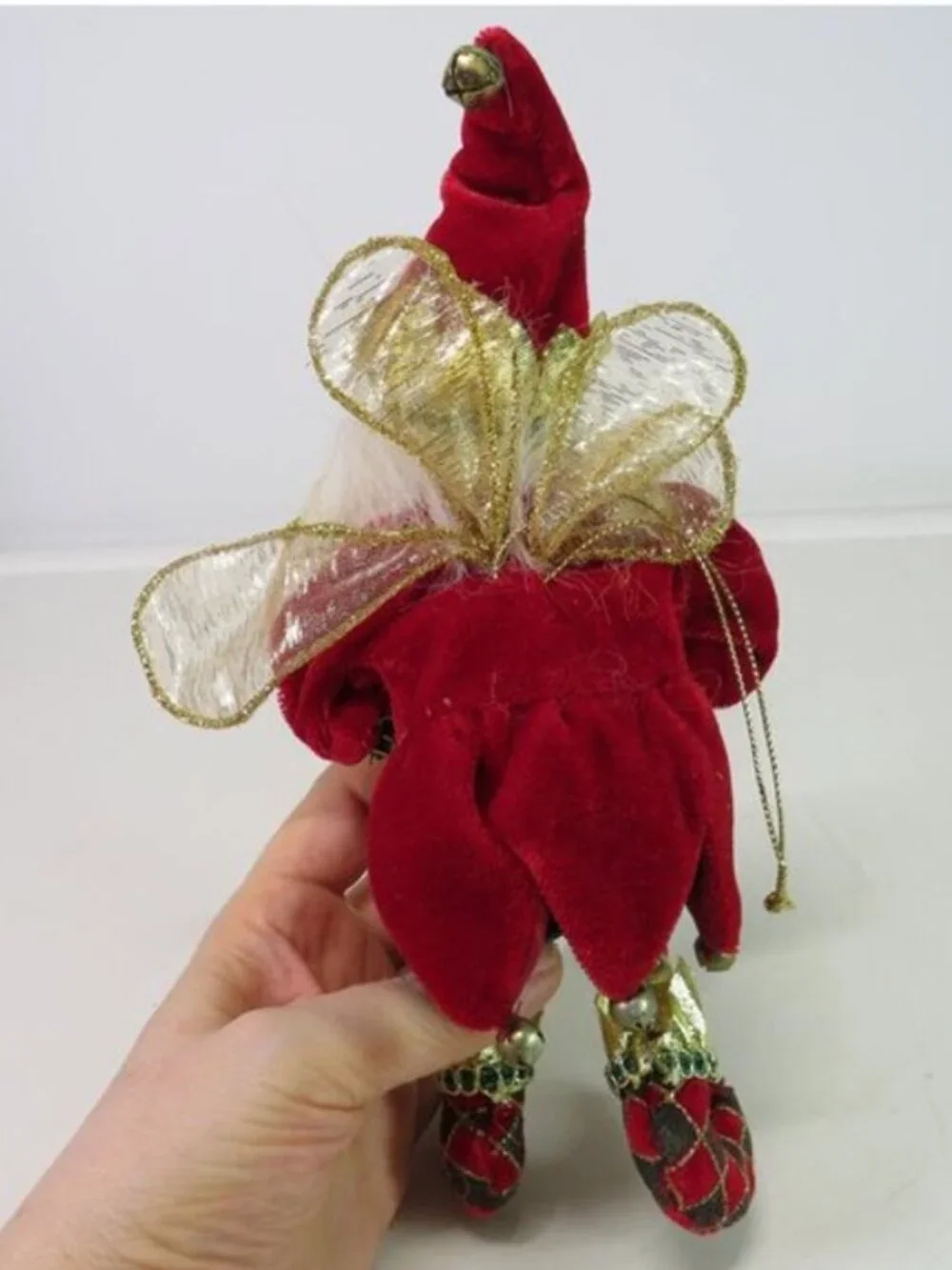 Unbranded Mark Roberts Style Christmas Santa Elf Fairy Shelf Sitter Jingle Bells
